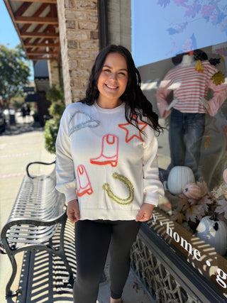 Misses Boot Scootin' Sweater