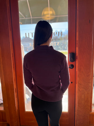 Misses Cozy Mock Neck Sweater in Two Colors