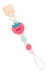 LouLou Lollipop Darling Pacifier Clip | Strawberry