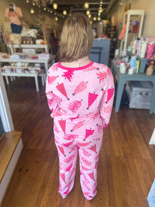 Misses Christmas Tree Pullover & Pants Lounge Set