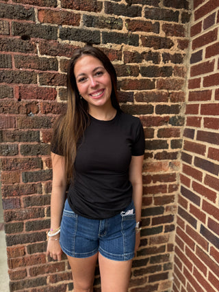 Misses Basic Short Sleeve Tee in Two Colors