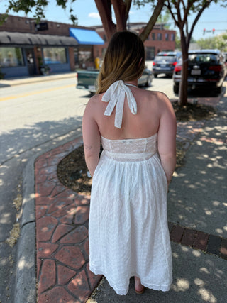 Misses Haltered Midi Dress