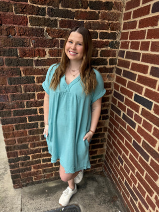 Studio Gauze Raw Edge Dress