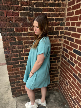 Studio Gauze Raw Edge Dress