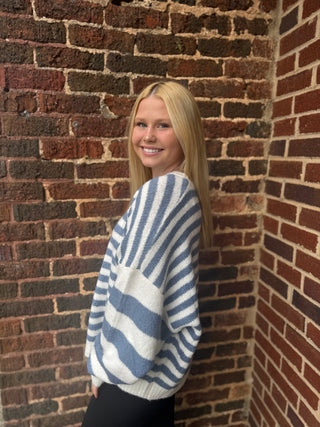 Misses Drifted Lines Sweater in Two Colors