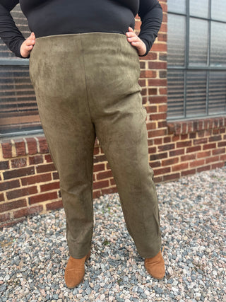 Curvy Suede Pants