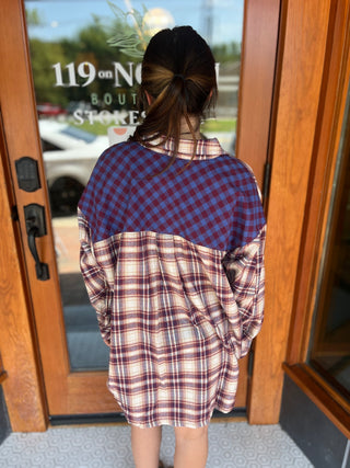 Country Girl  L\S Plaid Flannel Shirt