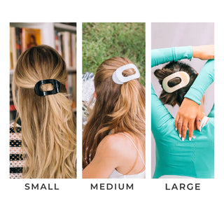 Teleties Large Round Flat Clip | Tortoise
