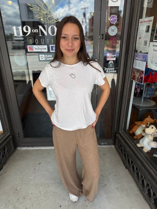 Misses Wide Leg Lounge Pant in Two Colors