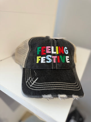 Feeling Festive Christmas Trucker Hat