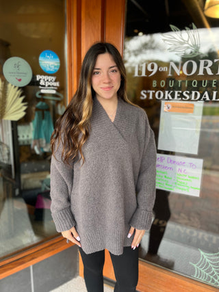 V-Neck Slouchy Sweater in two colors