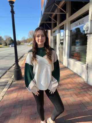 Misses Patchwork Sweater in Two Colors