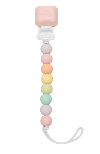 Loulou Lollipop Gem Pacifier Clip | Cotton Candy