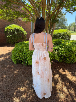 Misses Milkmaid Floral Midi Dress