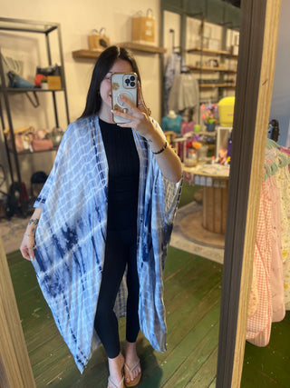Misses Studio Tie Dye Maxi Kimono in Two Colors
