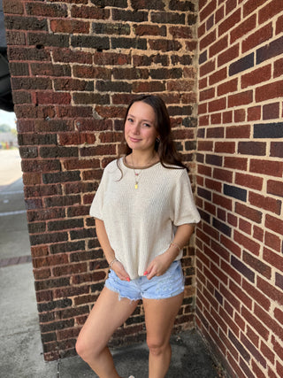 Misses Morning Latte Knit Sweater