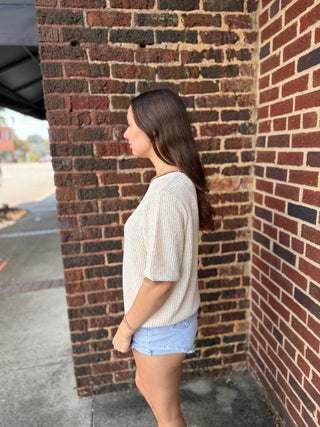 Misses Morning Latte Knit Sweater