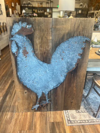 Rustic Metal Chicken Sign