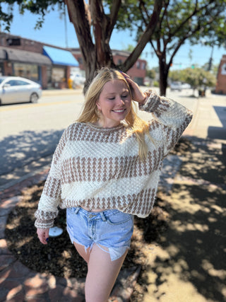 Misses Latte Layers Sweater