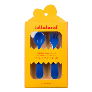 Lollaland 5pc Toddler Utensil Set | Blue