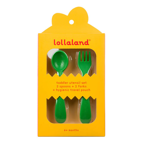 Lollaland 5pc Toddler Utensil Set | Green