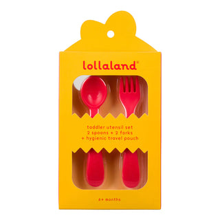 Lollaland 5pc Toddler Utensil Set | Red