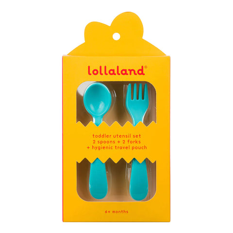 Lollaland 5pc Toddler Utensil Set | Turquoise