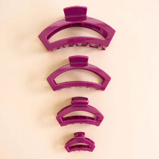 Teleties Open Medium Claw Clip | Mulberry