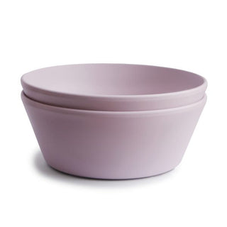 Mushie | 2PK Round Bowls | Soft Lilac