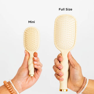 Teleties Mini Detangler Hair Brush for Medium Hair | Tan