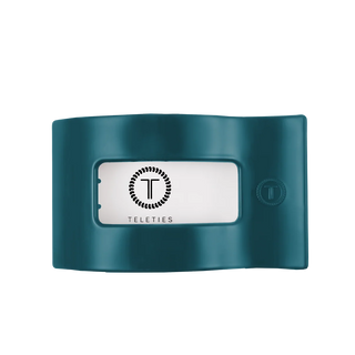 Teleties Large Flat Rectangle Hair Clip | Teal With It