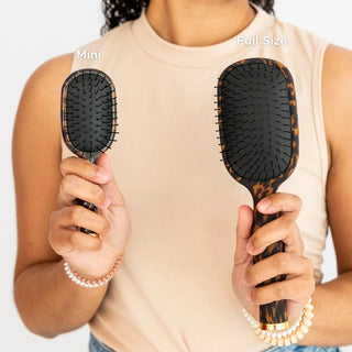 Teleties Mini Detangler Hair Brush for Medium Hair | Tortoise
