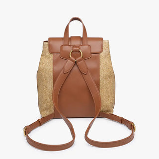Large Buckle Flapover Backpack | Brown