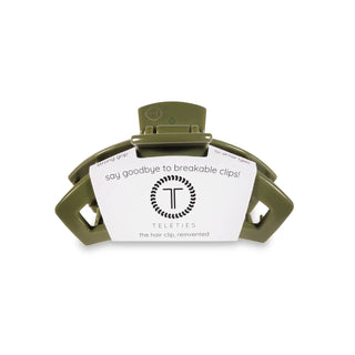 Teleties Open Tiny Claw Clip | Olive