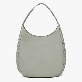 Studded Whipstitch Hobo Bag | Sage