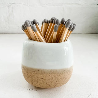 Ceramic Match Holders with Matches | Blue