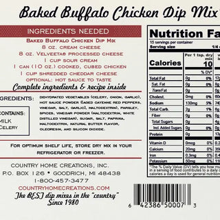 Artisan Kitchen- Baked Buffalo Chicken Dip Mix