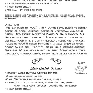 Artisan Kitchen- Baked Buffalo Chicken Dip Mix