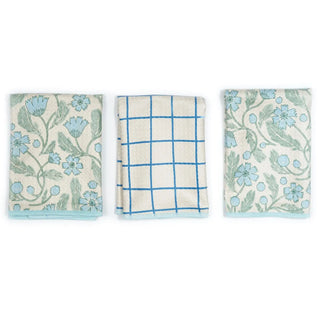 Once Again Home Co. Mighty Mini Towel 3pk | Reversible Jen Owens Frenchie Sage