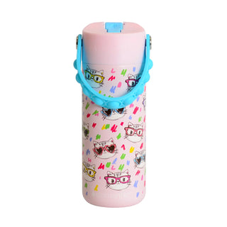 Fidget Handle Kids Stainless Bottle 18oz Cat