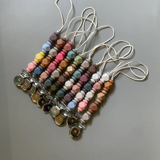 Three Hearts | Jewel Pacifier Clip in Several Colors