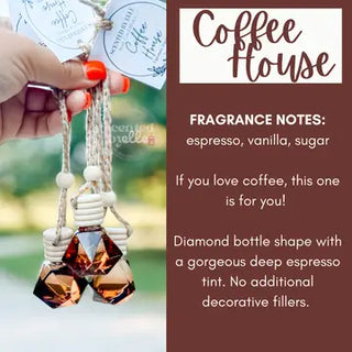 Hanging Car Diffuser | Coffee House