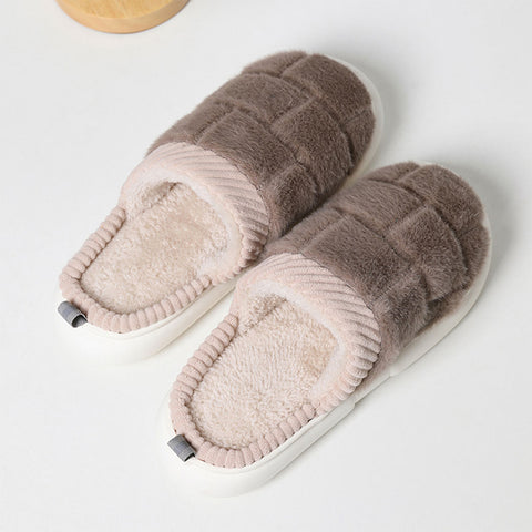 Sweater Weather Faux Furr Slippers | Taupe