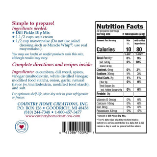 Dill Pickle Dip Mix