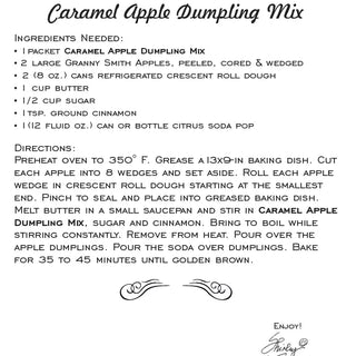 Artisan Kitchen- Caramel Apple Dumpling Mix