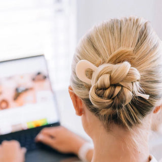 Teleties French Hair Pin | Almond Beige