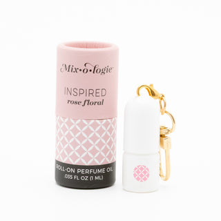 Mixologie | Inspired Rose Floral Mini Roll-on Perfume Keychain