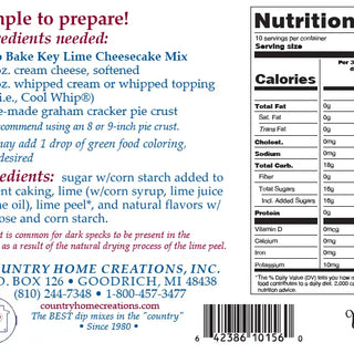 No Bake Key Lime Cheesecake Mix