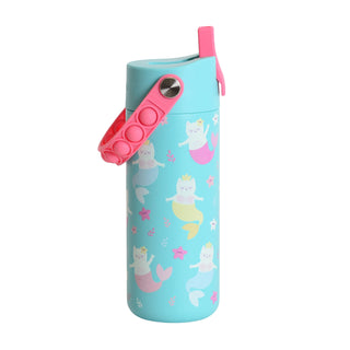 Fidget Handle Kids Stainless Bottle 18oz Meowmaid