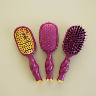 Teleties Mini Boar Bristle Hair Brush | Mulberry